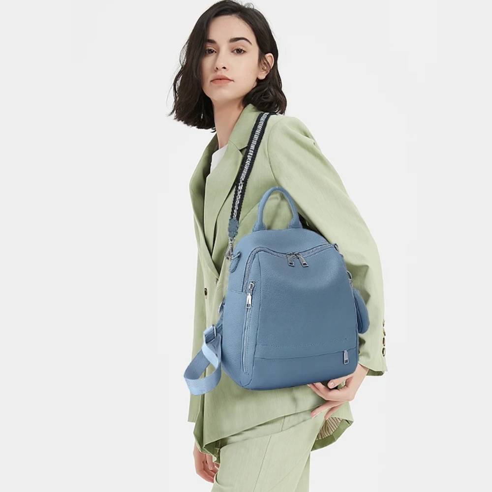 Mochila Zency de cuero genuino - Fashion Backpack Women reseña y precio