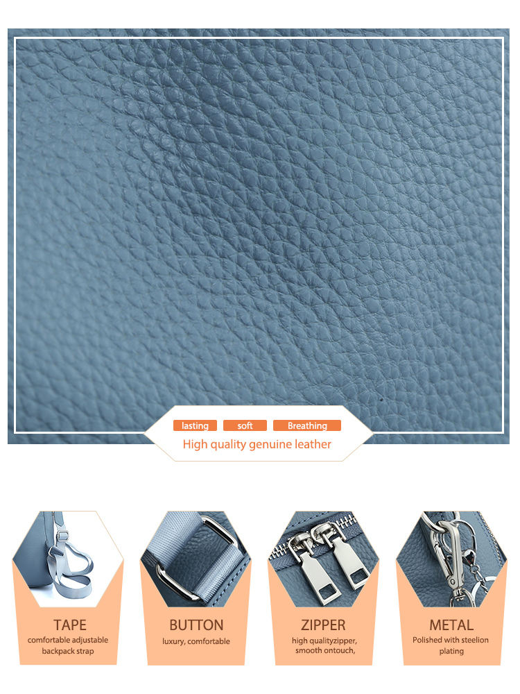 Mochila Zency de cuero genuino - Fashion Backpack Women reseña y precio