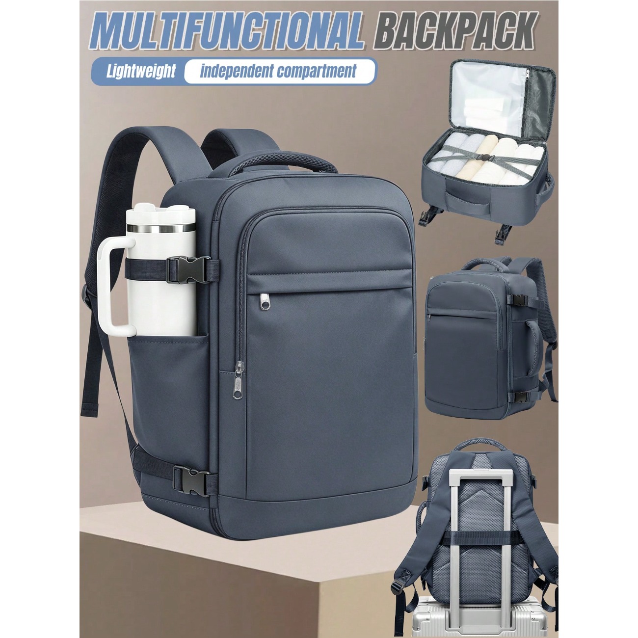 Mochila de viaje ligera de gra - Laptop Backpack 15.6 reseña y precio