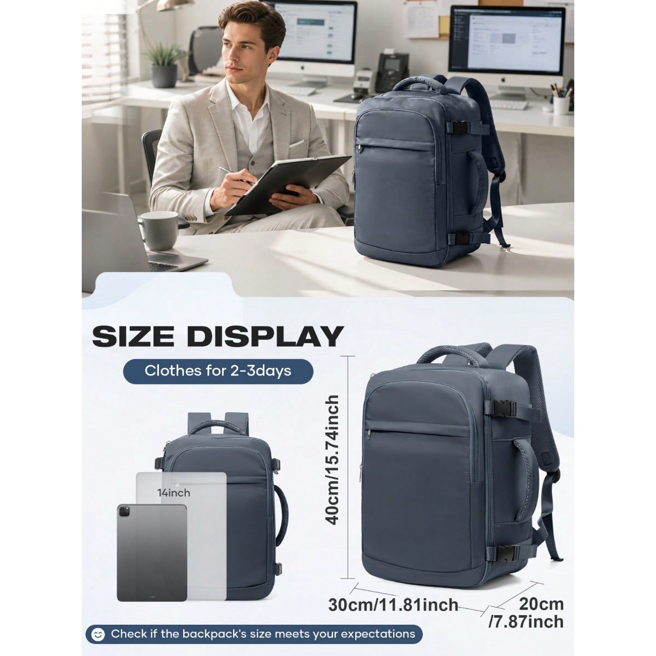 Mochila de viaje ligera de gra - Laptop Backpack 15.6 reseña y precio