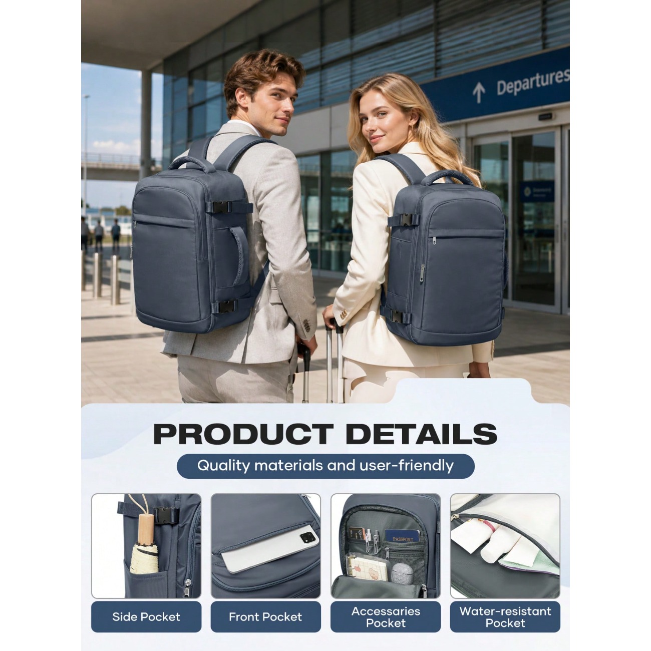 Mochila de viaje ligera de gra - Laptop Backpack 15.6 reseña y precio