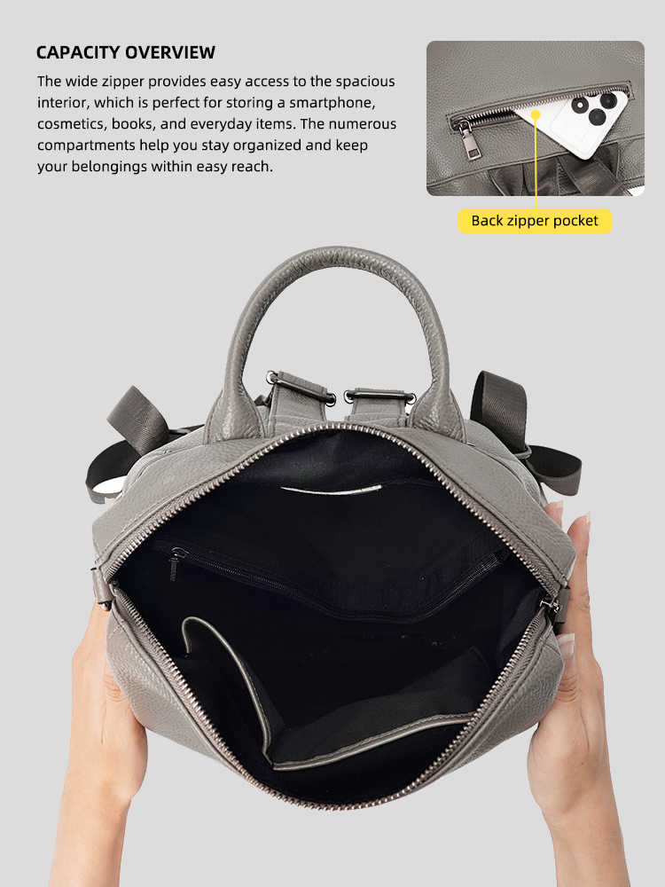 Mochila Zency Premium de Cuero - Fashion Backpack Women reseña y precio