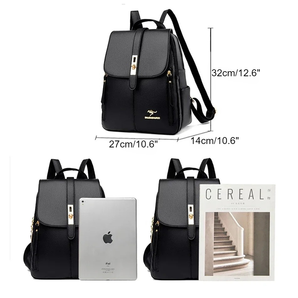 Mochila de cuero de gran capac - Leather Backpack Vintage reseña y precio